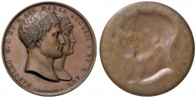 MEDAGLIE - NAPOLEONICHE - Napoleone I, Imperatore (1804-1814) - Placchetta uniface 1810 - Matrimonio con Maria Luisa Br. 961 (tipo) R AE Opus: Manfred...
