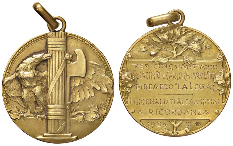 MEDAGLIE - FASCISTE - Medaglia 1934 A. XII (AU g. 10,09) &Oslash; 28&nbsp; 18k
...