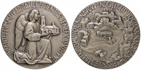 MEDAGLIE - FASCISTE - Medaglia 1938 A. XVI - Genova, per l'inaugurazione dell'istituto Giannina Gaslini da parte di sua Eccellenza Benito Mussolini MA...