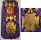 MEDAGLIE ESTERE - GRAN BRETAGNA - Edoardo VII (1901-1910) - Onorificenza 1903 - Royal Antidiluvian Order of Buffaleos, al merito (AU g. 12,98)mm 37x44...