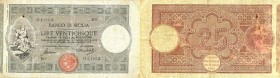 CARTAMONETA - SICILIA - Banco di Sicilia - Biglietti al portatore (1866-1867) - 25 Lire 06/08/1918 Gav. 261 RR Mornino/Bartolotti Fori
BB