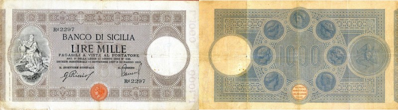 CARTAMONETA - SICILIA - Banco di Sicilia - Biglietti al portatore (1866-1867) - ...