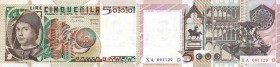 CARTAMONETA - BANCA d'ITALIA - Repubblica Italiana (monetazione in lire) (1946-2001) - 5.000 Lire - A. da Messina 19/10/1983 Alfa 808sp; Lireuro 68Da ...
