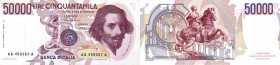 CARTAMONETA - BANCA d'ITALIA - Repubblica Italiana (monetazione in lire) (1946-2001) - 50.000 Lire - Bernini 1° tipo 15/03/1984 Alfa manca; Lireuro 80...
