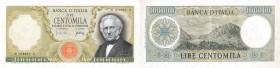 CARTAMONETA - BANCA d'ITALIA - Repubblica Italiana (monetazione in lire) (1946-2001) - 100.000 Lire - Manzoni 03/07/1967 Alfa 910sp; Lireuro 82Aa RRR ...
