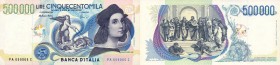 CARTAMONETA - BANCA d'ITALIA - Repubblica Italiana (monetazione in lire) (1946-2001) - 500.000 Lire - Raffaello 13/05/1997 Alfa 950; Lireuro 86A Fazio...