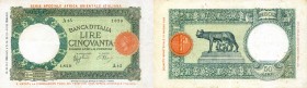 CARTAMONETA - COLONIE ED OCCUPAZIONI DI TERRITORI ITALIANI - Africa Orientale Italiana Banca d'Italia - 50 Lire 14/01/1939 Gav. 86 R Azzolini/Urbini
...