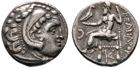 Griechische Münzen. Makedonia. Könige von Makedonien. Alexander III. der Große 336-323 v. Chr. 
Drachme (posthume Prägung) um 300 v. Chr. Kopf des He...