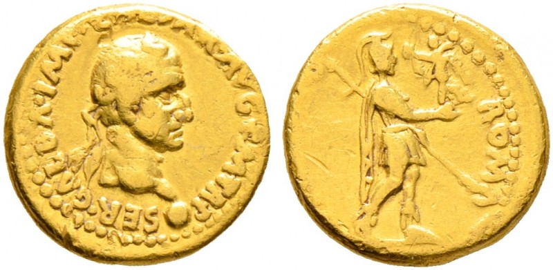 Römische Münzen. Kaiserzeit. Galba 68-69 
Aureus 68 -Tarraco?-. SER GALBA IMP C...