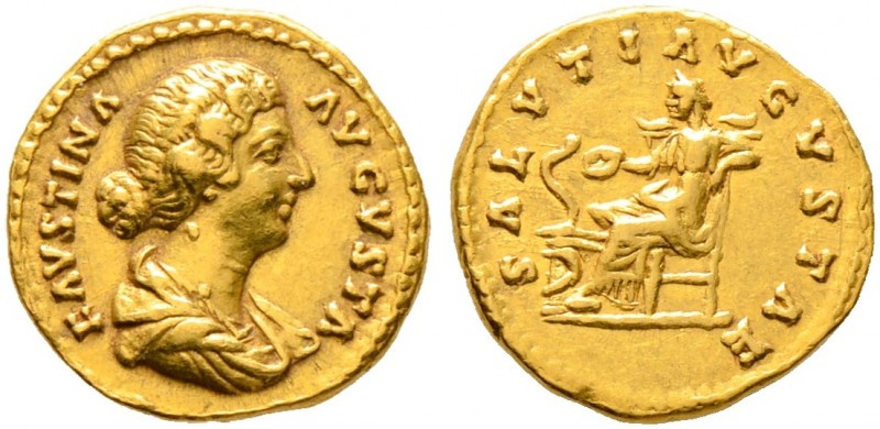 Römische Münzen. Kaiserzeit. Faustina minor †176, Gemahlin des Marcus Aurelius ...