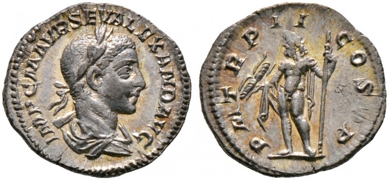 Römische Münzen. Kaiserzeit. Severus Alexander 222-235 
Denar 223 -Rom-. IMP C ...