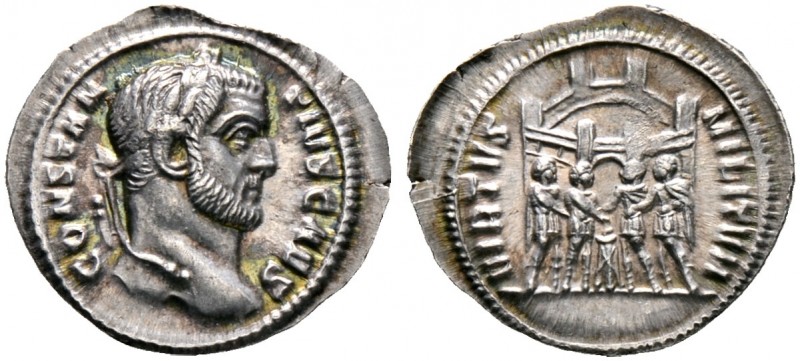 Römische Münzen. Kaiserzeit. Constantius I. Caesar 293-305 
Argenteus 294 -Rom-...