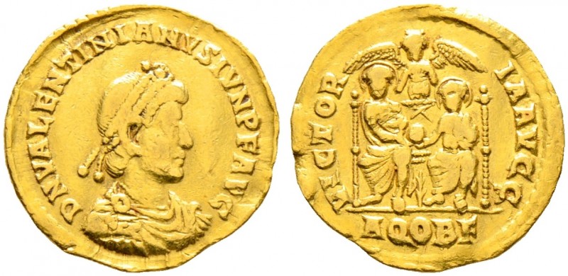 Römische Münzen. Kaiserzeit. Valentinianus II. 375-392 
Solidus 378/383 -Aquile...
