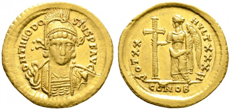 Römische Münzen. Kaiserzeit. Theodosius II. 402-450 
Solidus 420/422 -Constanti...