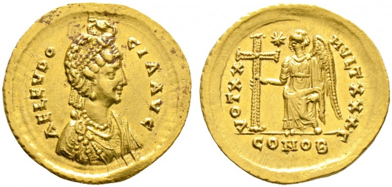 Römische Münzen. Kaiserzeit. Aelia Eudocia †460, Gemahlin des Theodosius II 
So...