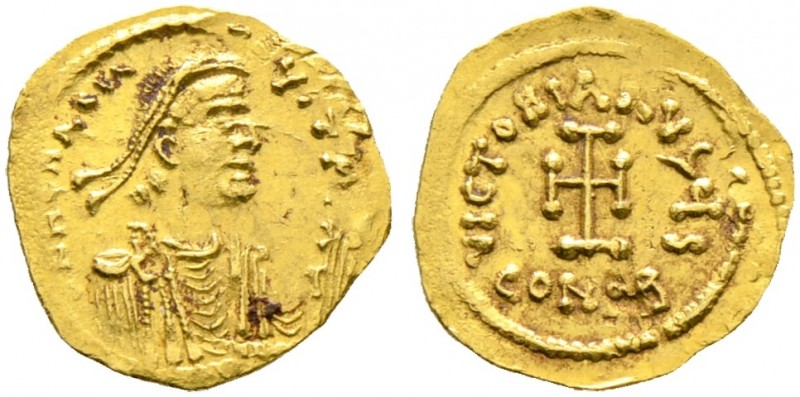 Byzantinische Münzen. Constans II. 641-668 
Tremissis -Constantinopolis-. Drapi...