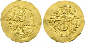 Byzantinische Münzen. Manuel I. Komnenos 1143-1180 
Hyperpyron -Constantinopolis-. Ein zweites, ähnliches Exemplar von leicht abweichenden Stempeln. ...