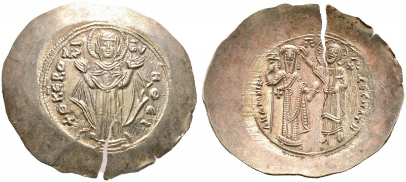 Byzantinische Münzen. Andronicus I. Komnenos 1183-1185 
Elektron-Aspron trachy ...