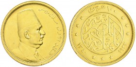 Ausländische Münzen und Medaillen. Ägypten. Fuad I. 1922-1936 AD/1341-1355 AH 
100 Piastres 1922 (AH 1340). KM 341, Fr. 103. 8,53 g
gutes vorzüglich...