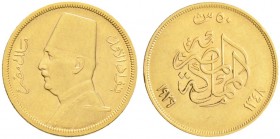 Ausländische Münzen und Medaillen. Ägypten. Fuad I. 1922-1936 AD/1341-1355 AH 
50 Piastres 1929 (AH 1348). KM 353, Fr. 108. 4,18 g
minimale Kratzer,...