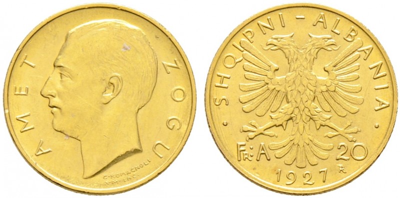 Ausländische Münzen und Medaillen. Albanien. Ahmed Zogu 1925-1928, als Präsident...