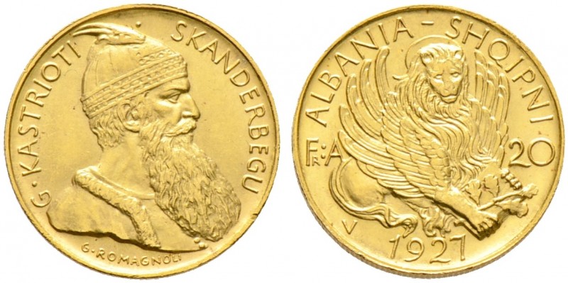 Ausländische Münzen und Medaillen. Albanien. Ahmed Zogu 1925-1928, als Präsident...