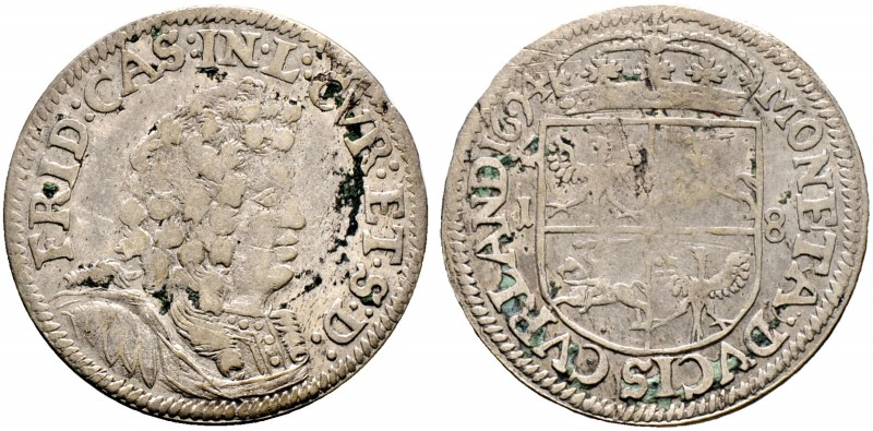 Ausländische Münzen und Medaillen. Baltikum-Kurland. Friedrich Kasimir 1682-1698...