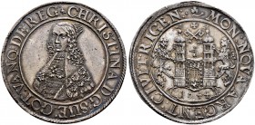 Ausländische Münzen und Medaillen. Baltikum-Riga, Stadt. Christina von Schweden 1632-1648 
Taler 1644. Münzmeister Henrik Wulff. Brustbild der Königi...