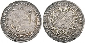 Ausländische Münzen und Medaillen. Belgien-Lüttich, Bistum. Georg von Österreich 1544-1557 
Taler 1556 -Hasselt-. Quadrierter Wappenschild zwischen d...