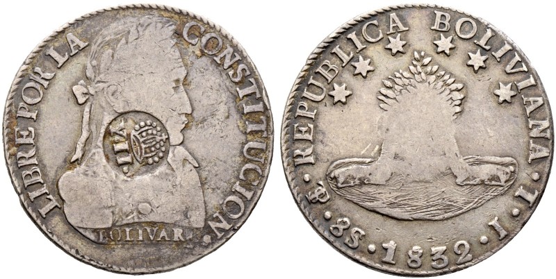 Ausländische Münzen und Medaillen. Bolivien. Republik 
8 Soles 1832 -Potosi- (J...