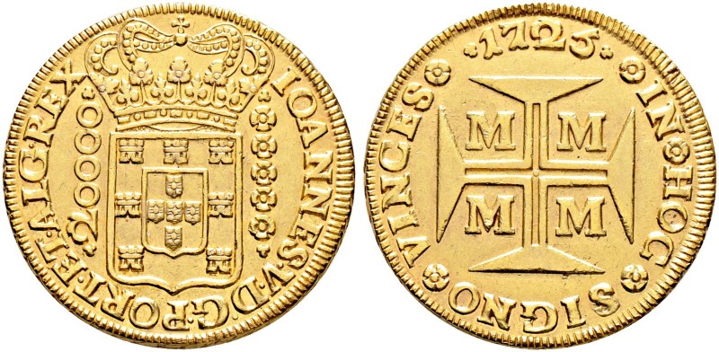 Ausländische Münzen und Medaillen. Brasilien. Joao V. 1706-1750 
20.000 Reis 17...