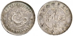 Ausländische Münzen und Medaillen. China-Provinz Anhwei. 
3,6 Candareens (= 5 Cents ) Jahr 25 (1899). KM 41.1, L./M. 209, Kann 63.
selten, fast vorz...