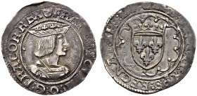 Ausländische Münzen und Medaillen. Frankreich-Königreich. Francois I. 1515-1547 
Demi Teston o.J. -Paris-. 3e type. Gekröntes Brustbild nach rechts /...