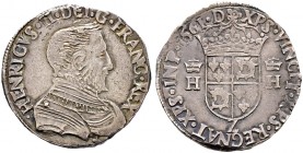 Ausländische Münzen und Medaillen. Frankreich-Königreich. Charles IX. 1560-1574 
Teston du Dauphiné 1561 -Grenoble-. Prägung im Namen Henri II. Brust...