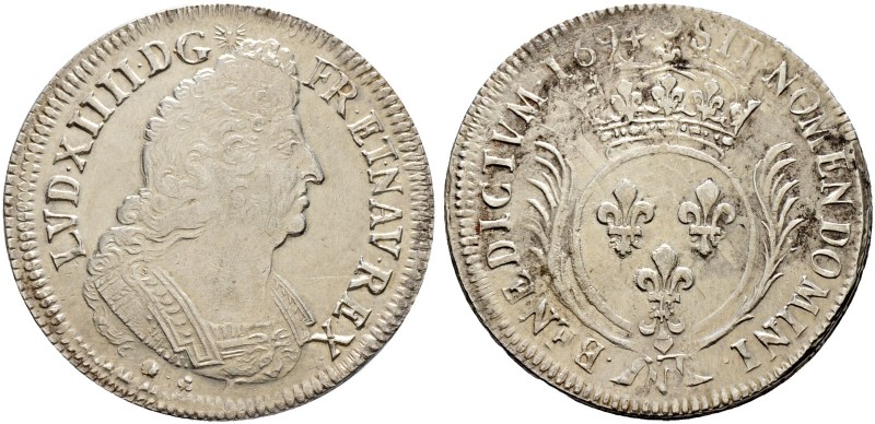 Ausländische Münzen und Medaillen. Frankreich-Königreich. Louis XIV. 1643-1715 ...