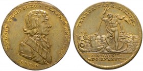 Ausländische Münzen und Medaillen. Frankreich-Königreich. Erste Republik 1792-1799 
Jetonartige Messingmedaille 1798 unsigniert, auf den Seesieg Admi...