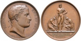 Ausländische Münzen und Medaillen. Frankreich-Königreich. Napoleon I. 1804-1815 
Bronzemedaille 1805 von Droz und Galle, auf die Einnahme von Wien un...