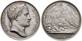 Ausländische Münzen und Medaillen. Frankreich-Königreich. Napoleon I. 1804-1815 
Silbermedaille 1813 von Andrieu und Brenet, auf das geplante Monumen...