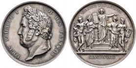 Ausländische Münzen und Medaillen. Frankreich-Königreich. Louis Philippe 1830-1848 
Silbermedaille 1846 von Petit, auf die diesjährige Sitzung der Ab...