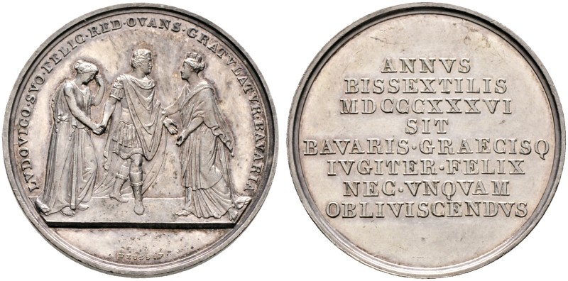 Ausländische Münzen und Medaillen. Griechenland. Otto von Bayern 1832-1862 
Sil...