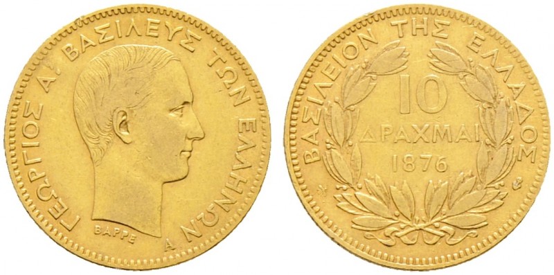 Ausländische Münzen und Medaillen. Griechenland. Georg I. 1863-1913 
10 Drachma...