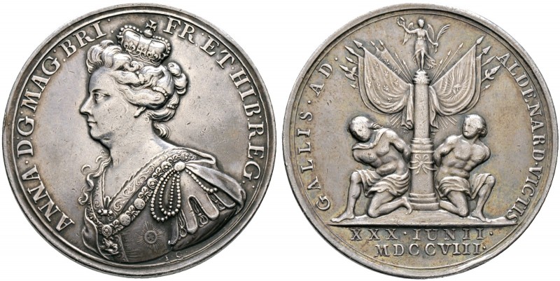 Ausländische Münzen und Medaillen. Großbritannien. Anne 1702-1714 
Silbermedail...