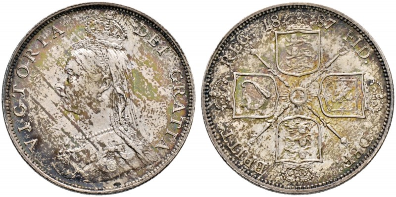 Ausländische Münzen und Medaillen. Großbritannien. Victoria 1837-1901 
Florin 1...