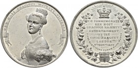 Ausländische Münzen und Medaillen. Großbritannien. Victoria 1837-1901 
Weißmetallmedaille 1837 von J. Ottley, auf den Besuch der neu gekrönten Königi...