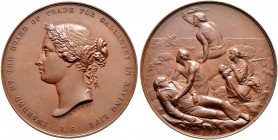 Ausländische Münzen und Medaillen. Großbritannien. Victoria 1837-1901 
Bronzemedaille o.J. (1855) von B. Wyon. "Sea Gallantry Medal" für mittelbar od...