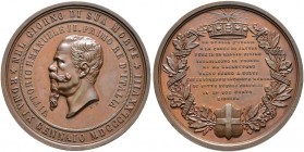Ausländische Münzen und Medaillen. Italien-Königreich. Victor Emanuel II. 1859-1878 
Bronzemedaille 1878 von Adolfo di Nicola Farnesi, auf seinen Tod...