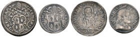 Ausländische Münzen und Medaillen. Italien-Kirchenstaat (Vatikan). Clemens IX. (Giulio Rospigliosi) 1667-1669 
Lot (2 Stücke): Grosso und Mezzo Gross...