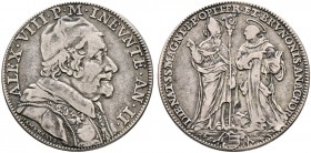 Ausländische Münzen und Medaillen. Italien-Kirchenstaat (Vatikan). Alexander VIII. (Pietro Ottoboni) 1689-1691 
Testone AN II (1691) -Rom-. Berman 21...