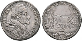 Ausländische Münzen und Medaillen. Italien-Kirchenstaat (Vatikan). Alexander VIII. (Pietro Ottoboni) 1689-1691 
Testone AN I (1690) -Rom-. Berman 217...