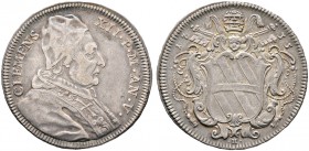 Ausländische Münzen und Medaillen. Italien-Kirchenstaat (Vatikan). Clemens XII. (Lorenzo Corsini) 1730-1740 
Testone 1735 -Rom-. Berman 2634, Munt. 5...
